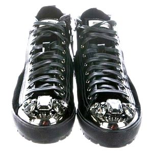 Miu Miu high tops, velvet, chunky